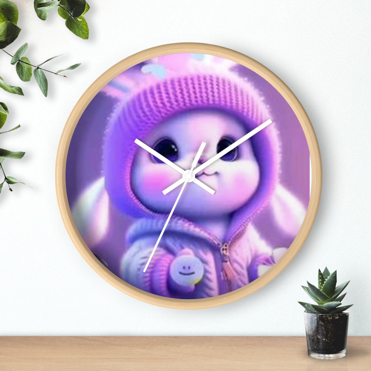 Cute Bunny Wall Clock - Adorable Home Decor for Kids' Rooms