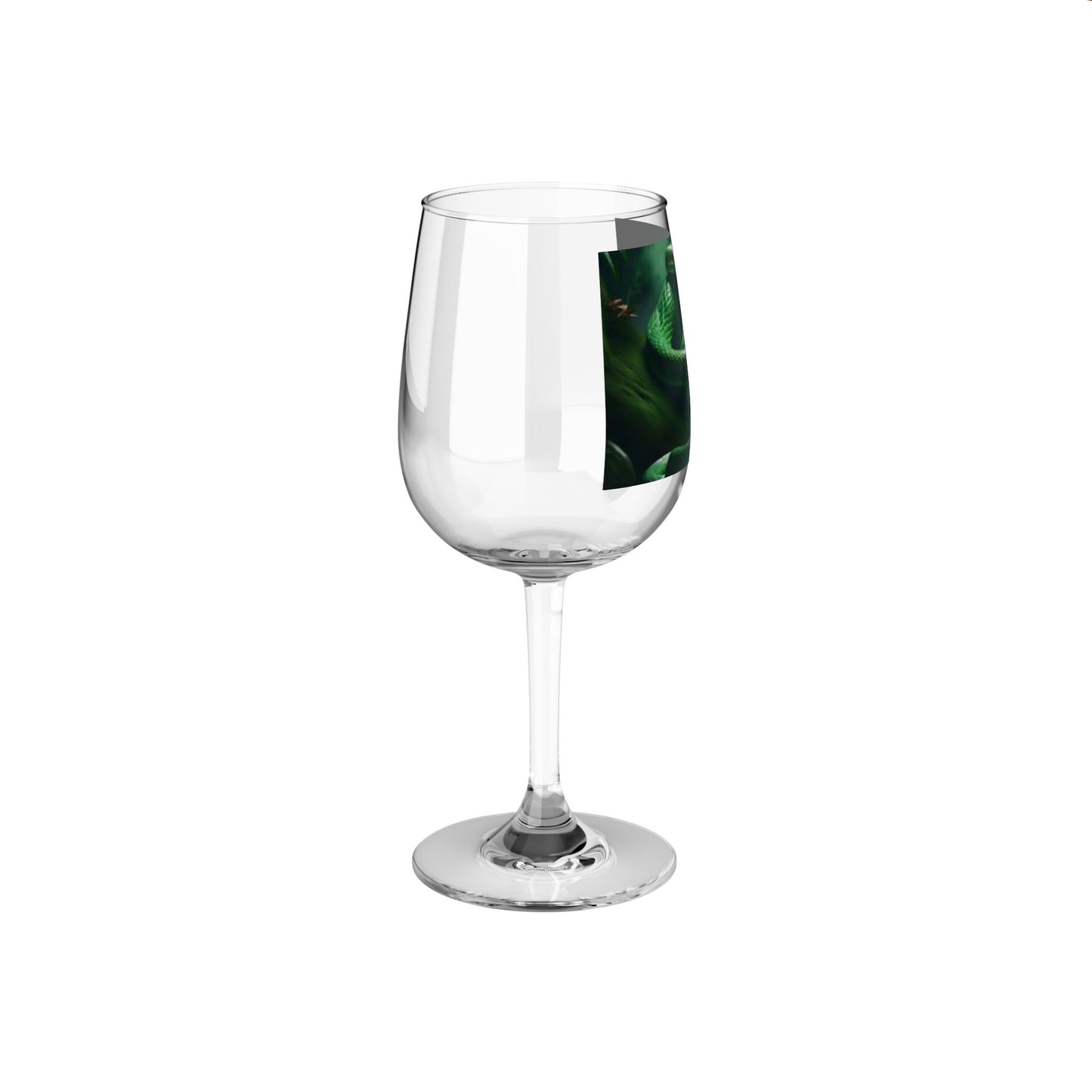 Serpent Decorated 12oz Wine Glass - Perfect for Halloween and Nature Lovers