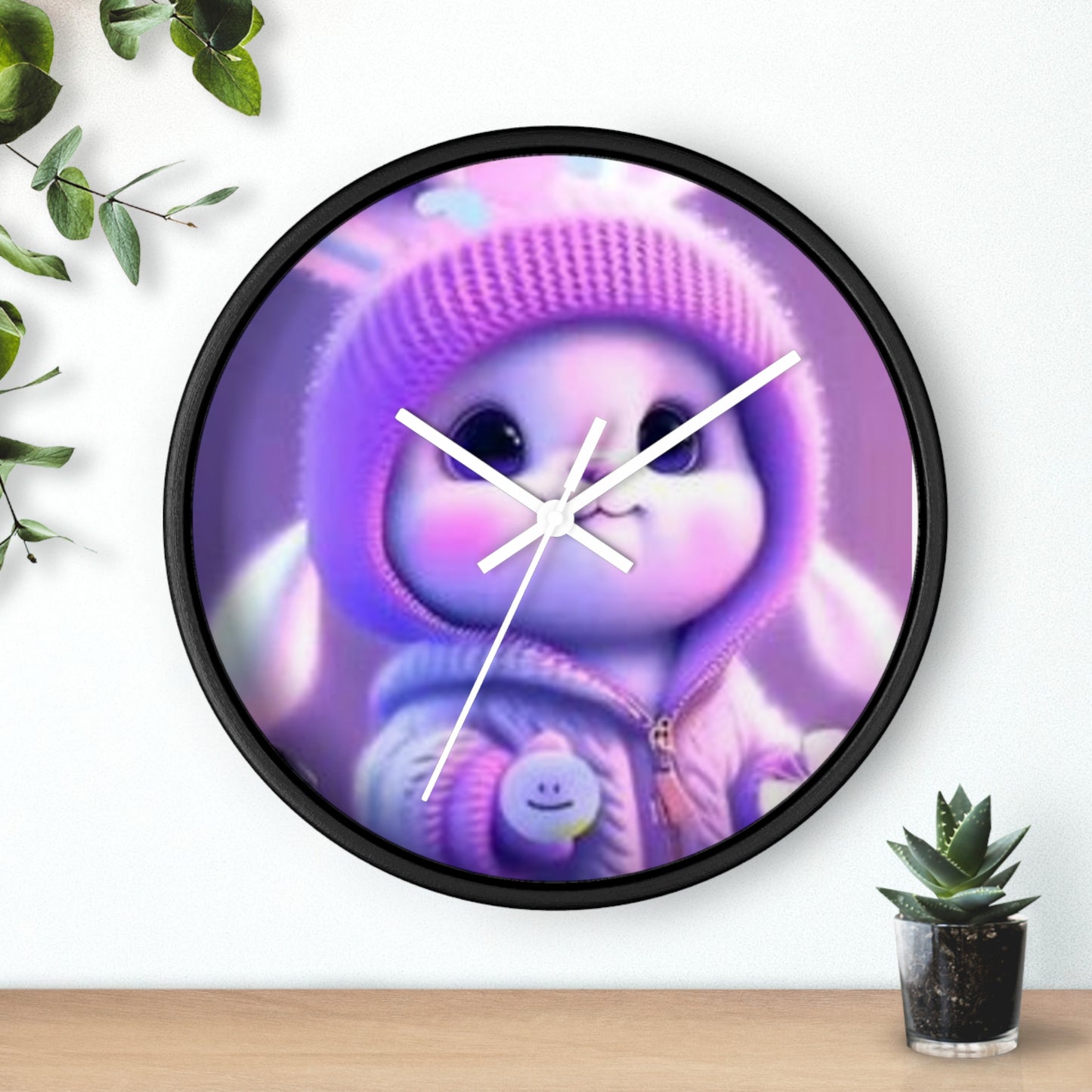 Cute Bunny Wall Clock - Adorable Home Decor for Kids' Rooms