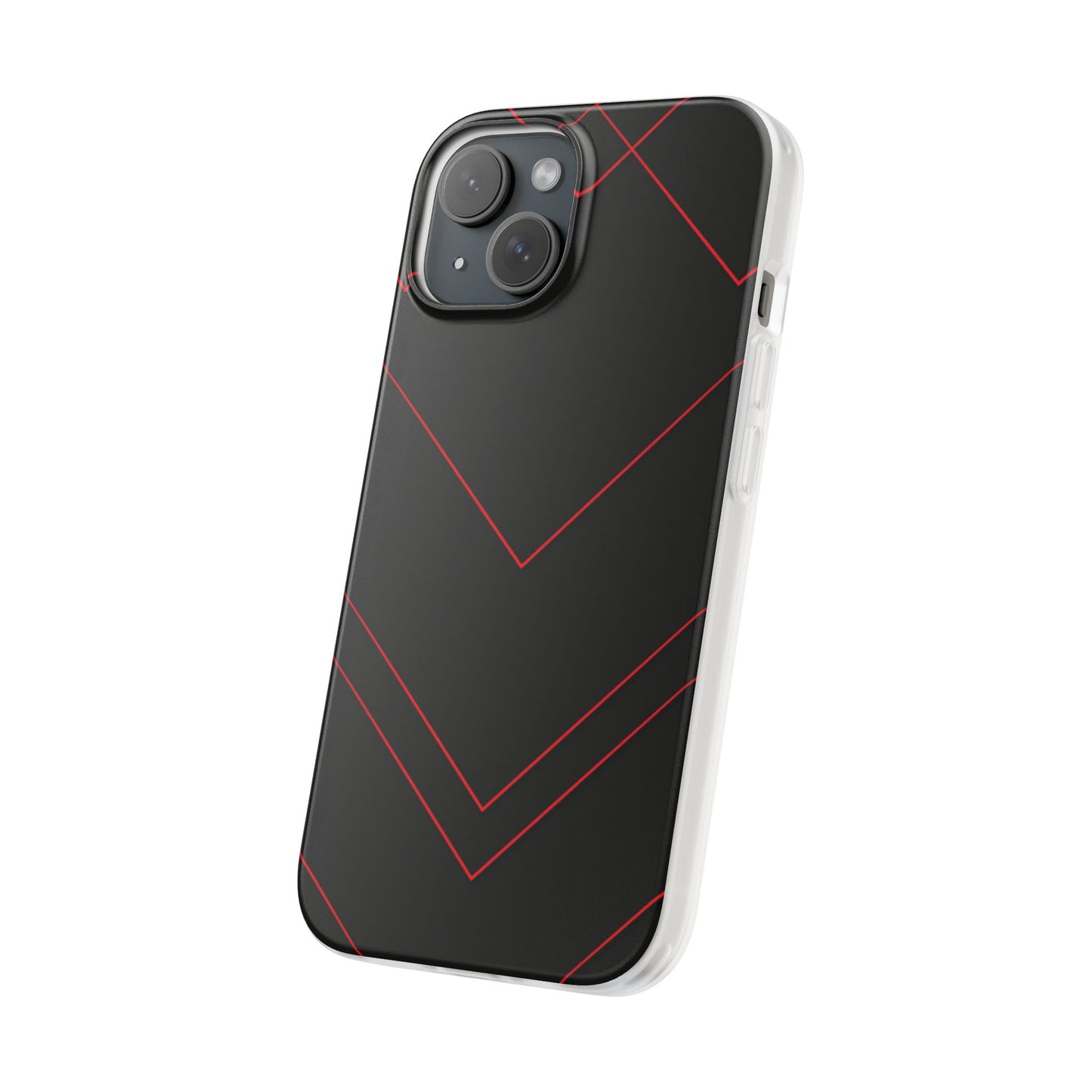Sleek Red Geometric Flexi Case for Smartphones