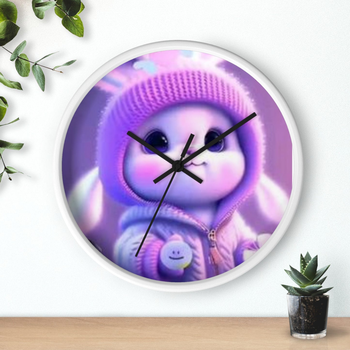 Cute Bunny Wall Clock - Adorable Home Decor for Kids' Rooms