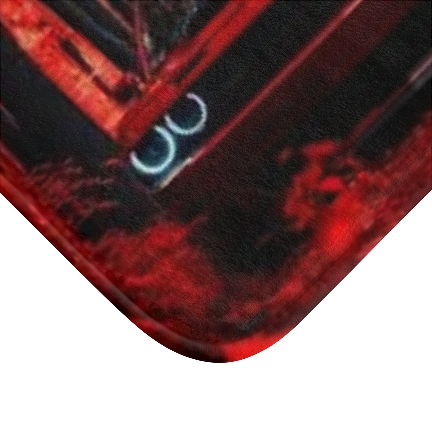 Red Forest Car Bath Mat - Cozy Automotive Decor for Car Enthusiasts