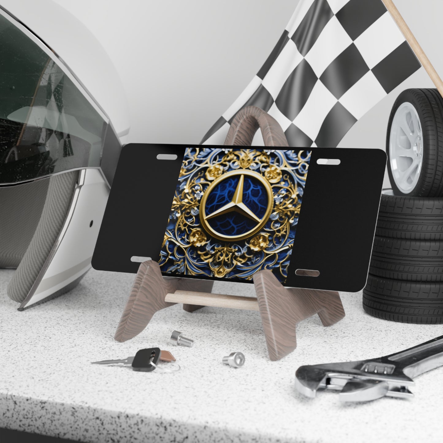 Elegant Mercedes-Benz Vanity Plate - Luxury Car Accessory