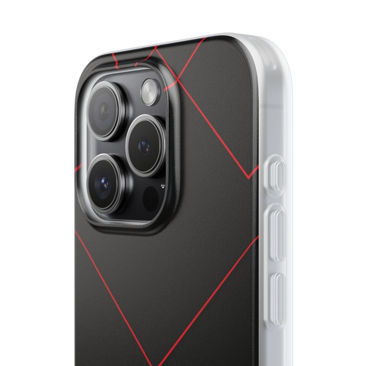 Sleek Red Geometric Flexi Case for Smartphones