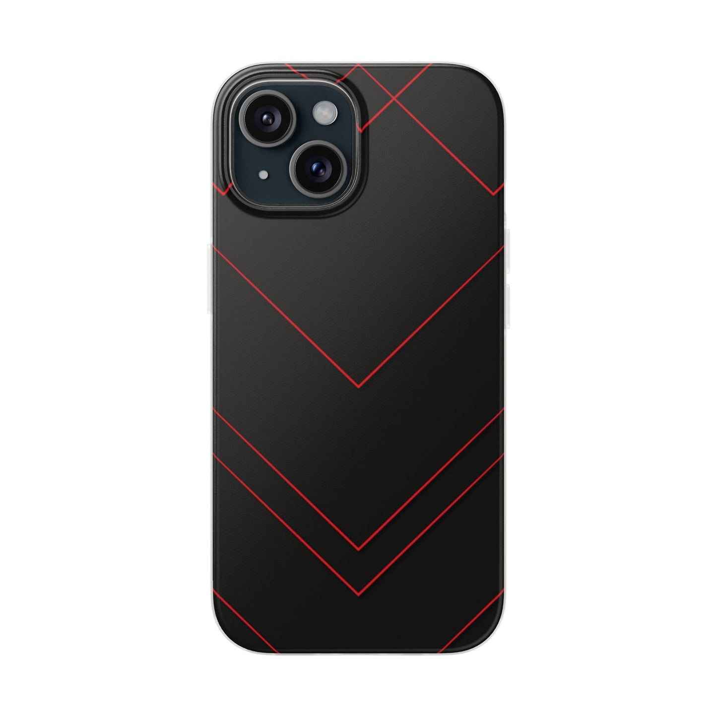 Sleek Red Geometric Flexi Case for Smartphones