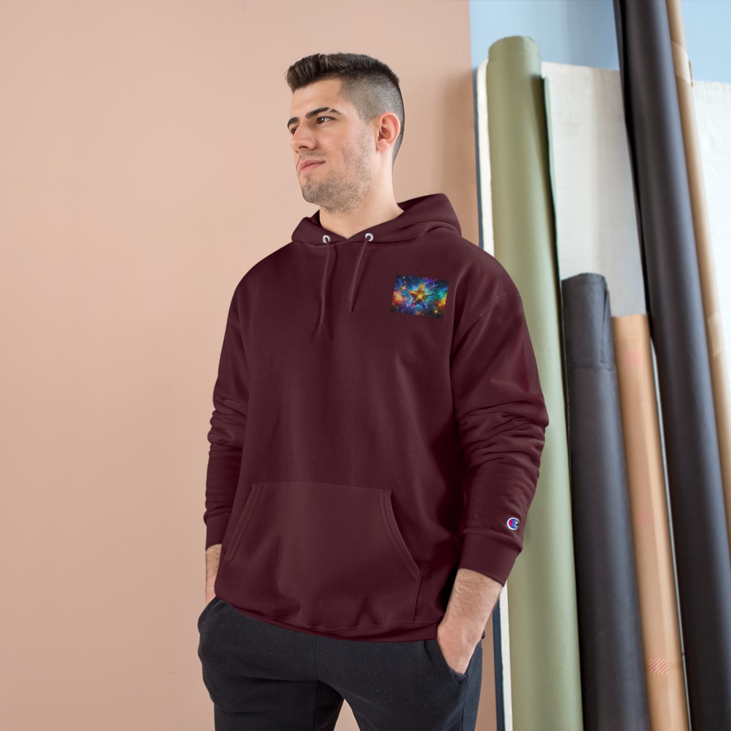 Dinosaur Adventure Champion Hoodie - Perfect for Car Lovers and Nature Enthusiasts