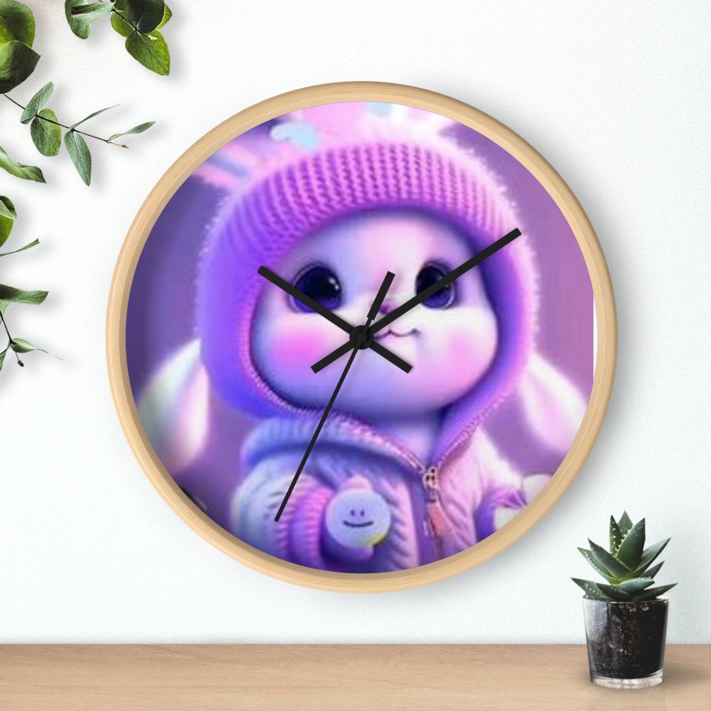 Cute Bunny Wall Clock - Adorable Home Decor for Kids' Rooms