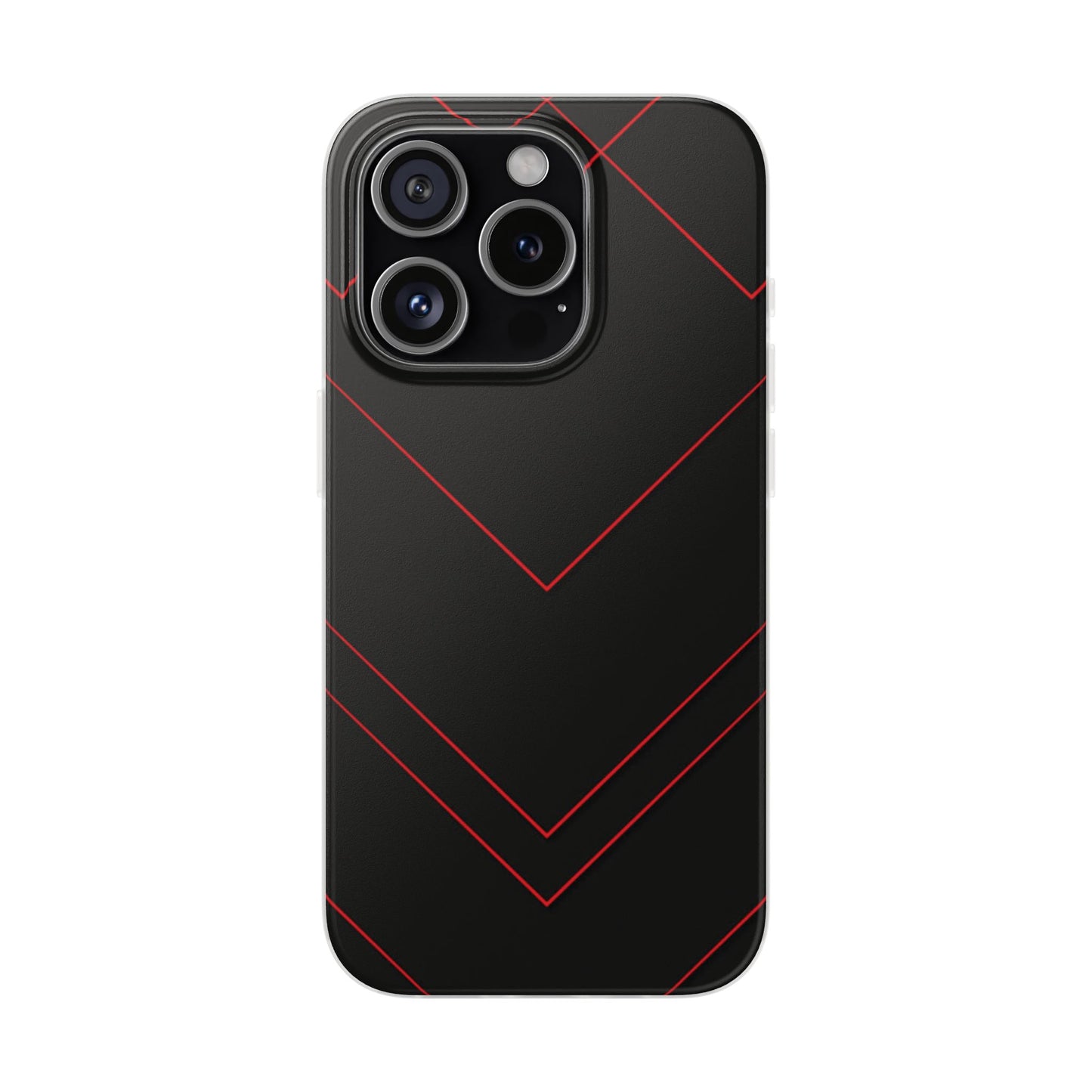 Sleek Red Geometric Flexi Case for Smartphones