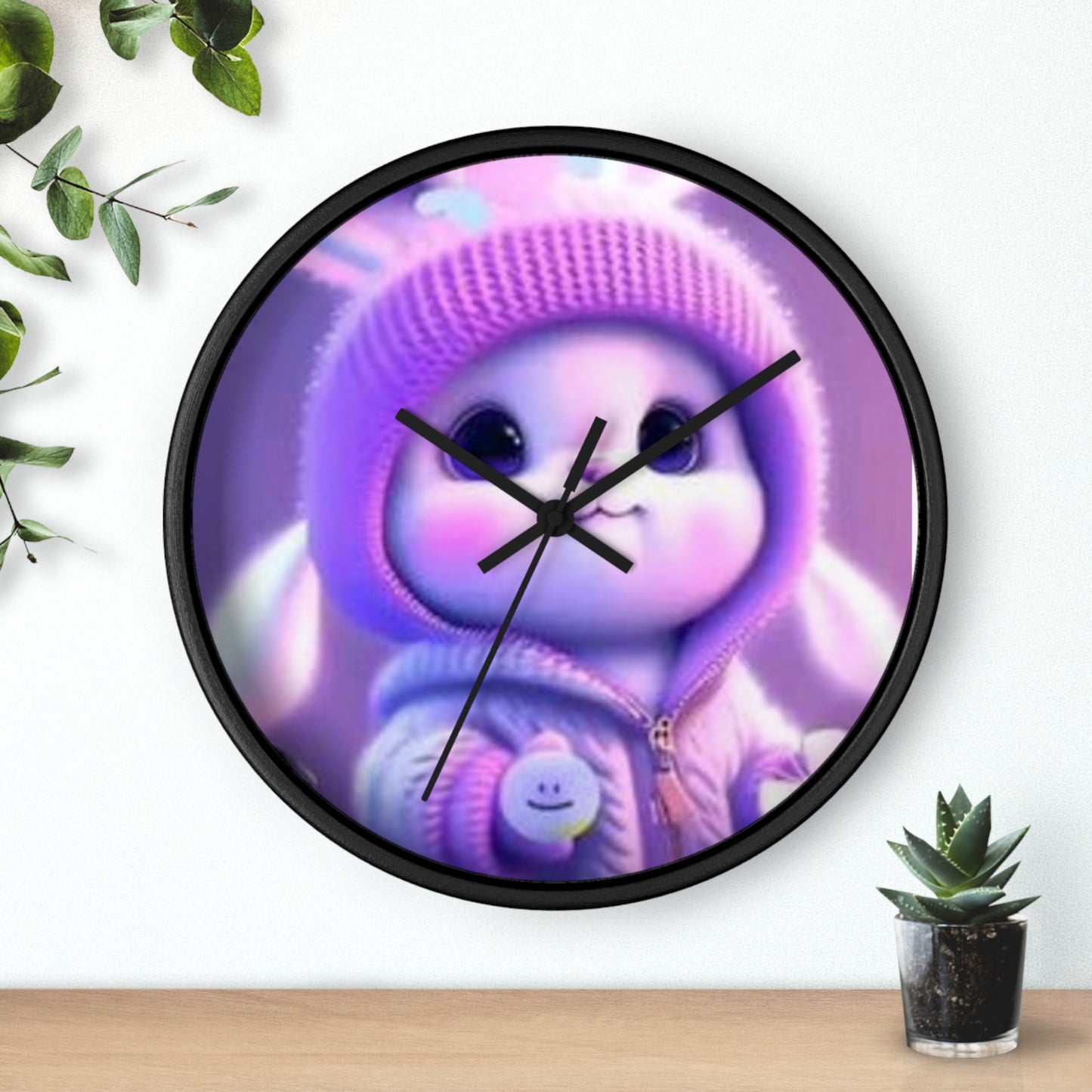 Cute Bunny Wall Clock - Adorable Home Decor for Kids' Rooms