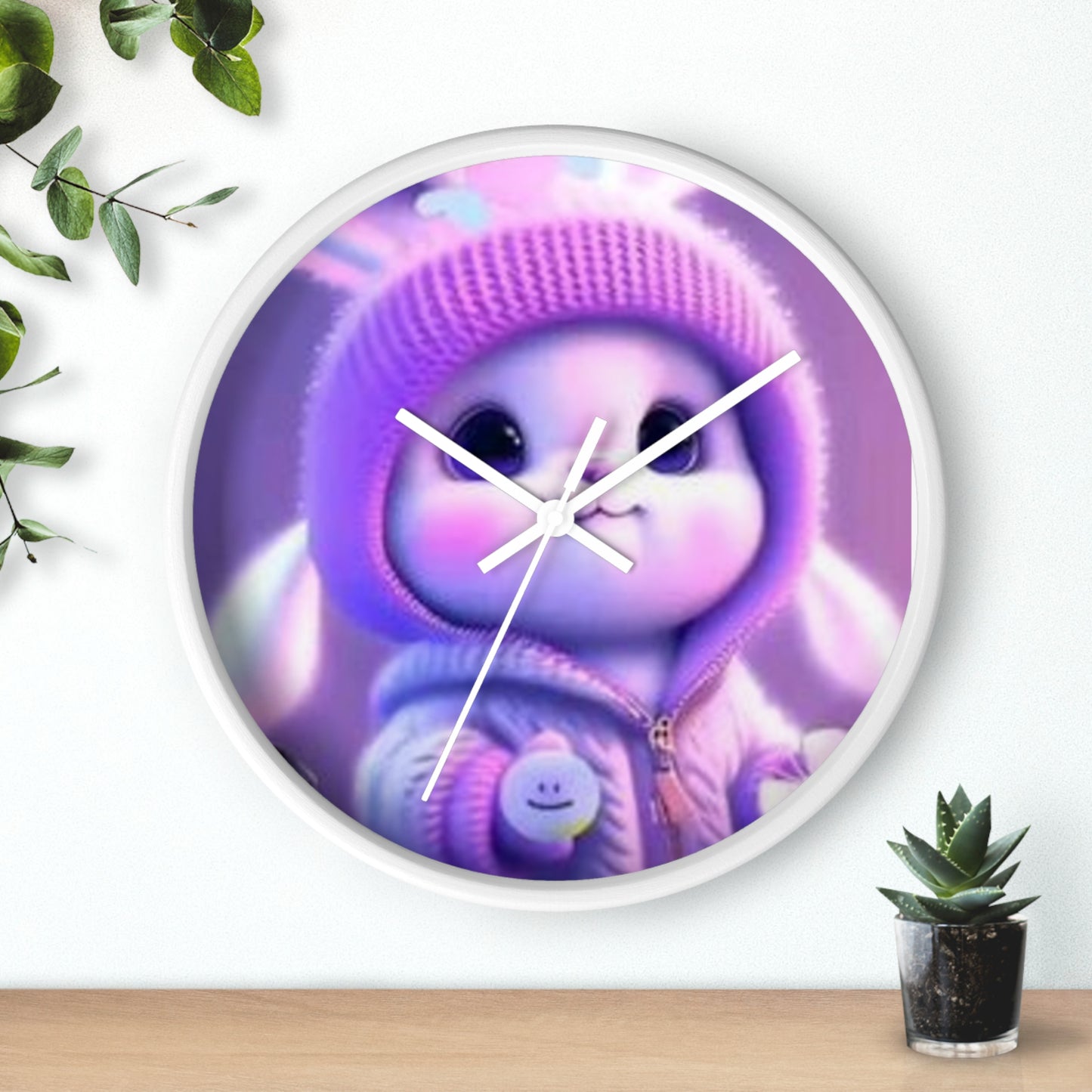 Cute Bunny Wall Clock - Adorable Home Decor for Kids' Rooms