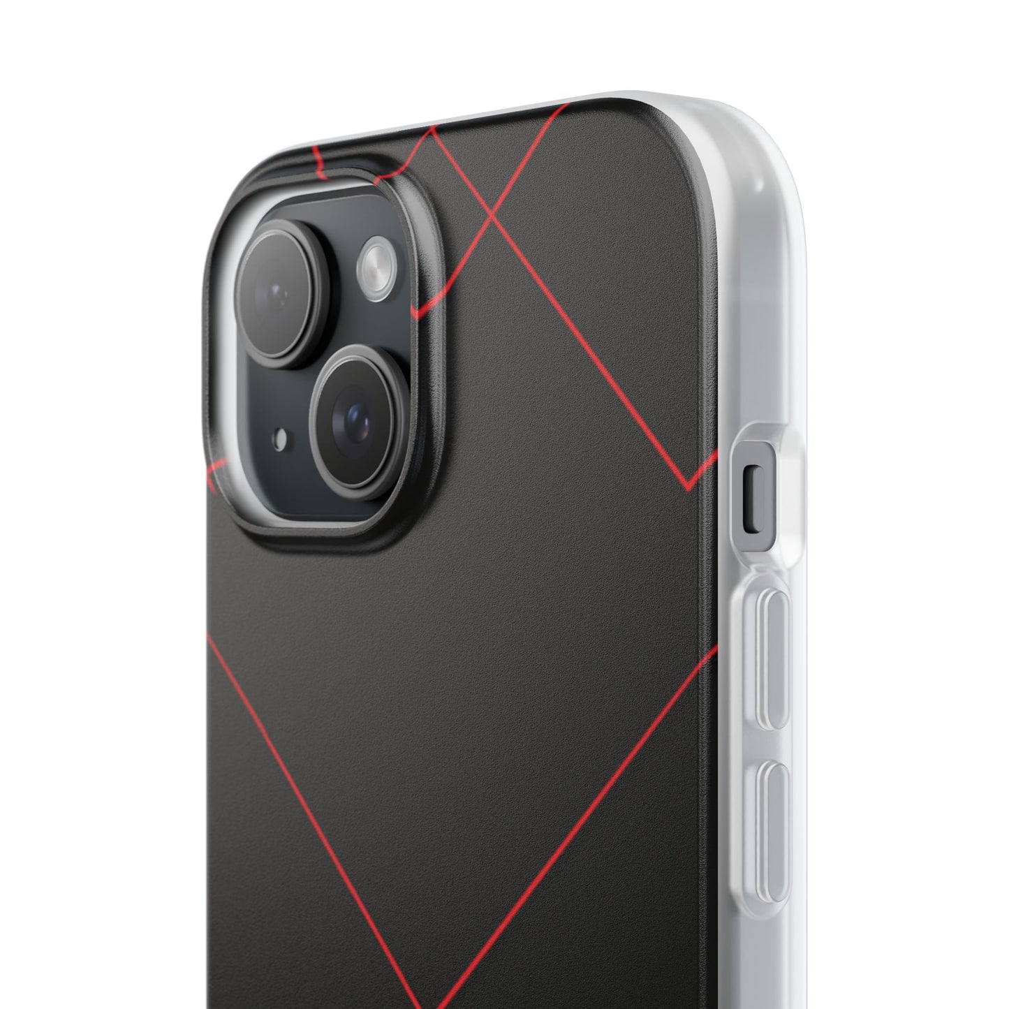 Sleek Red Geometric Flexi Case for Smartphones