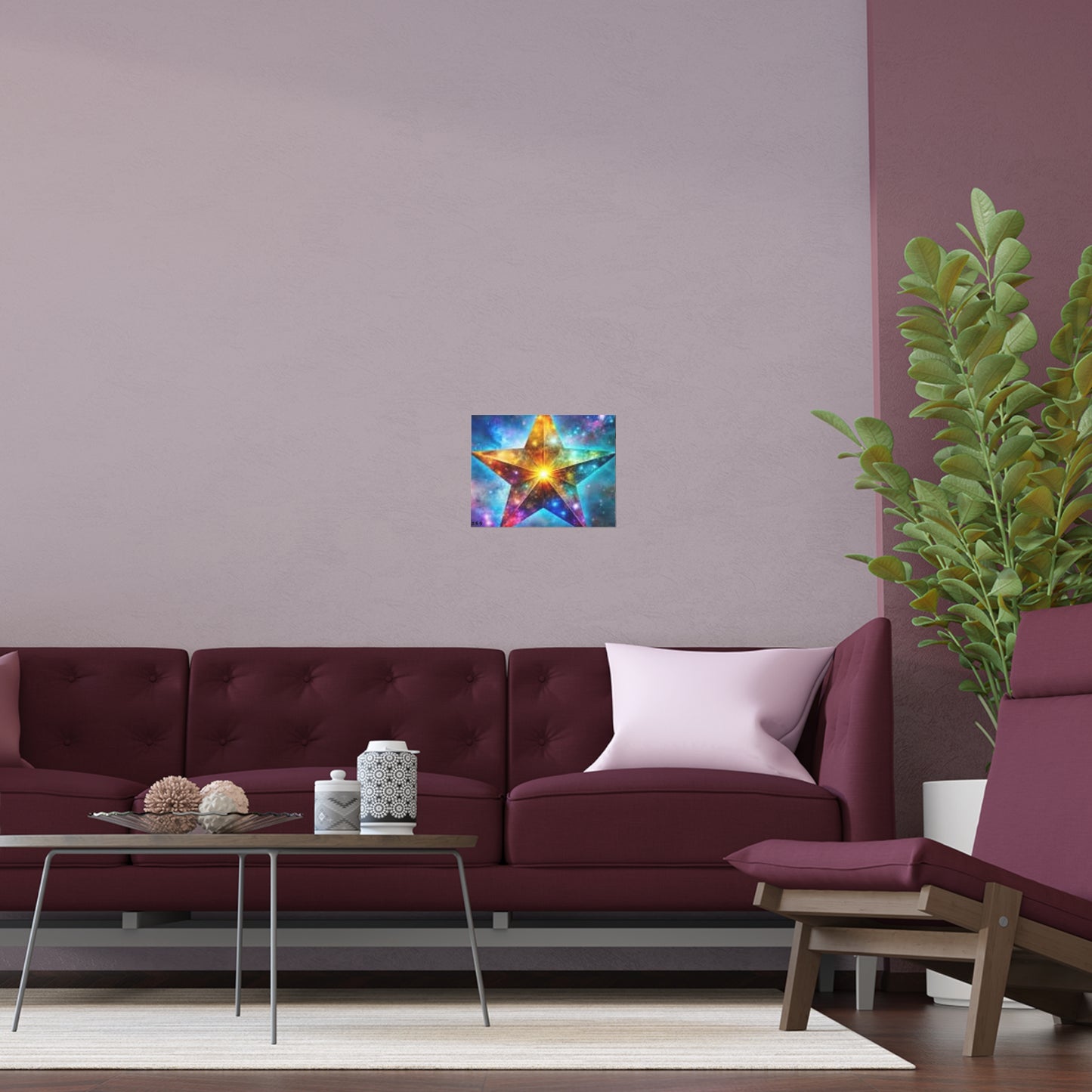 Vibrant Star Silk Poster - Indoor & Outdoor Wall Art Decoration