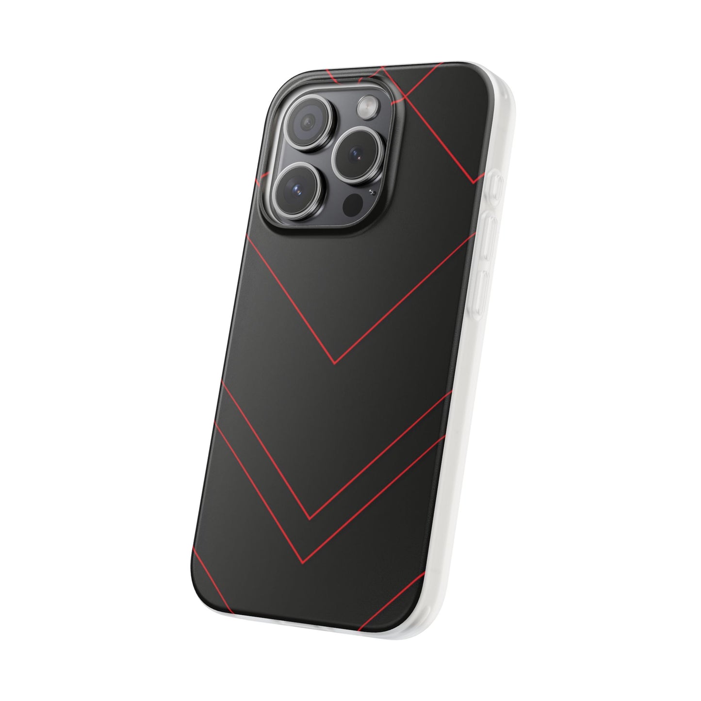 Sleek Red Geometric Flexi Case for Smartphones