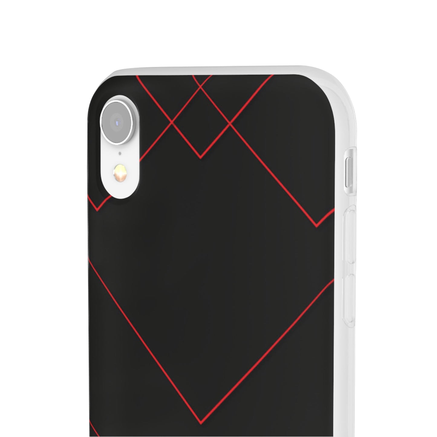 Sleek Red Geometric Flexi Case for Smartphones